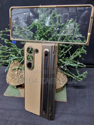 Samsung Galaxy Fold 6 Leather Case With Screen Protector