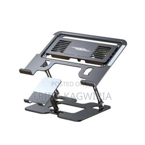 Strong Metallic Laptop Stand With A Phone Holder And A Fan - main view