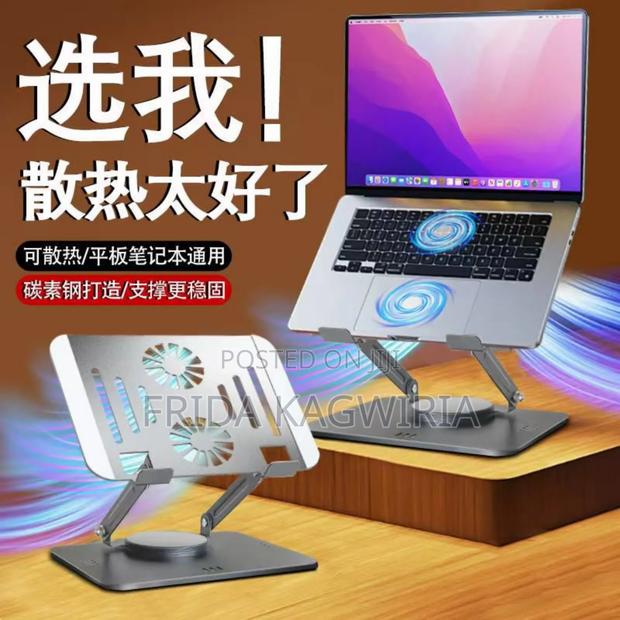 Metallic Laptop Stand With Fan - main view