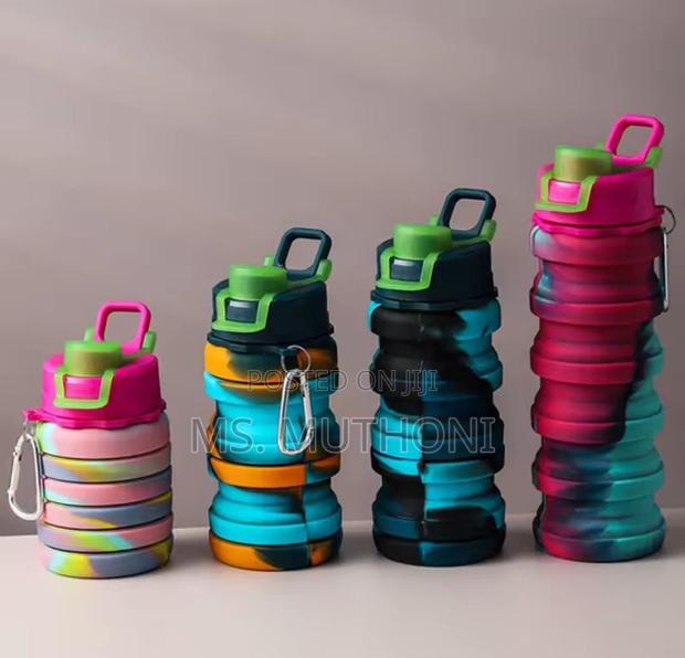 500 Ml Portable Silicone Folding Water Bottle Collapsible - main view