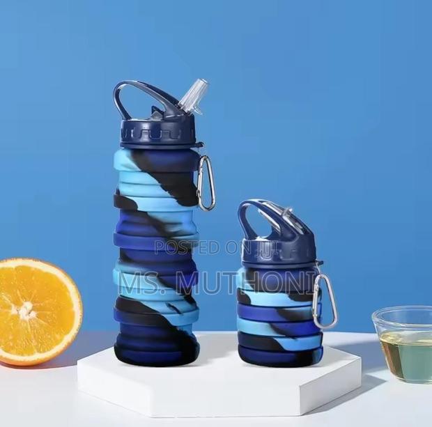 500 Ml Portable Silicone Folding Water Bottle Collapsible - thumbnail 11