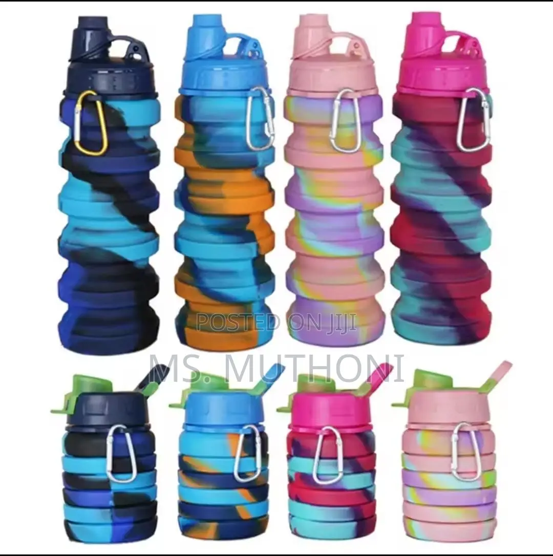 500 Ml Portable Silicone Folding Water Bottle Collapsible