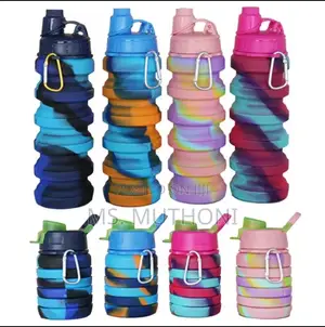 500 Ml Portable Silicone Folding Water Bottle Collapsible