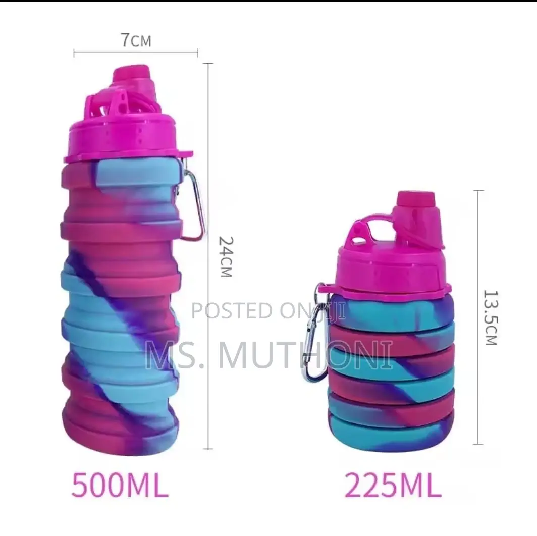 500 Ml Portable Silicone Folding Water Bottle Collapsible