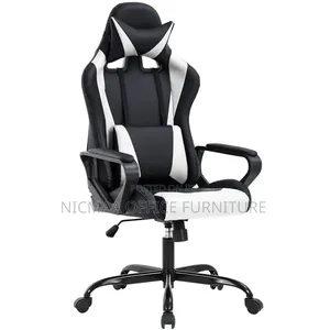 Gaming Chair: White Ergonomic High-Back Gaming Chair