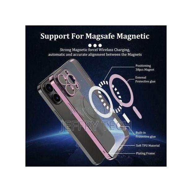 Prem Magnetic Clear Case for iPhone 14 Pro Max – Shockproof - thumbnail 2