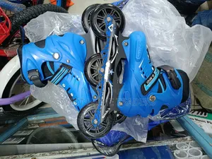 Blue Professional 3 Wheel Skates Shoes