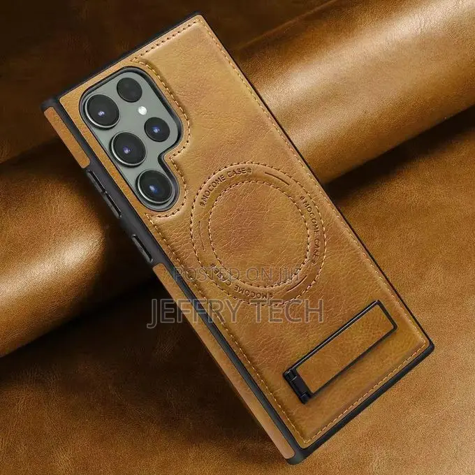 Leather Magnetic Case With Magsafe for Samsung S25 Ultra