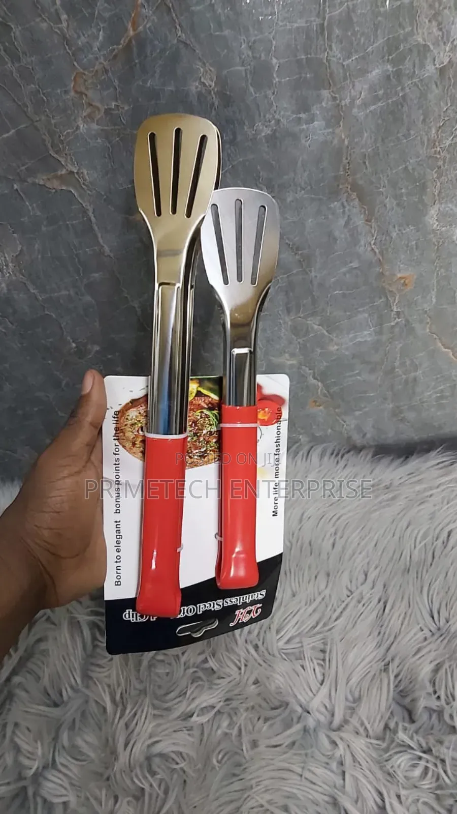 2pcs Tong With Silicone Handle Set