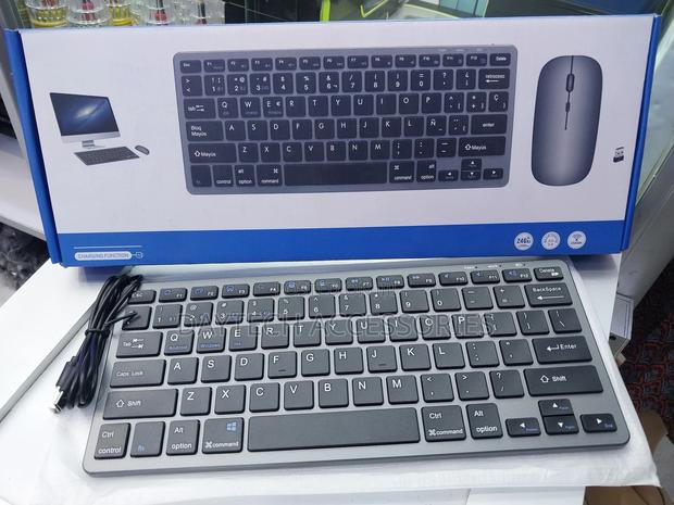Rechargable Wireless Slim and Portable Keyboard With Mouse