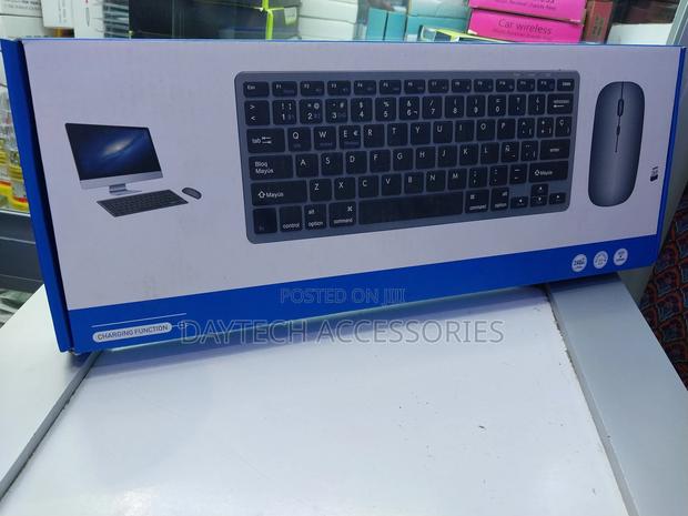 Rechargable Mini Wireless Keyboard Mouse Combo-(Black) - thumbnail 2