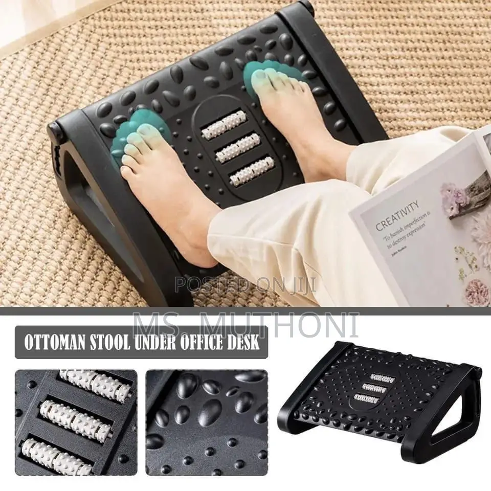 Ergonomic Adjustable Foot Rest/Under Desk Footrest Massage*