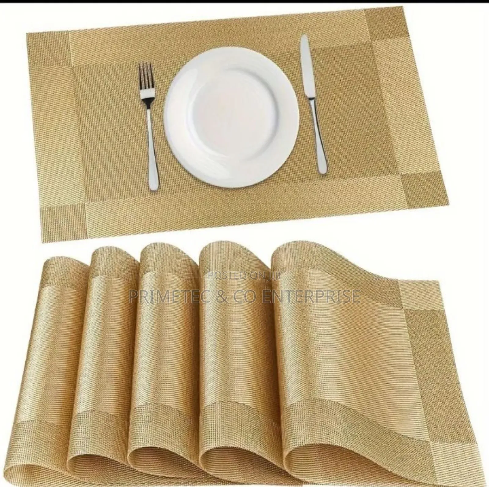 6pcs PVC Table Mats Plus One Table Runner