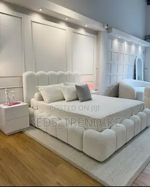 White 6 by 6 Modern Bubble Bed
