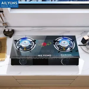Ailyons 2 Burner Glass Top Gas Cooker