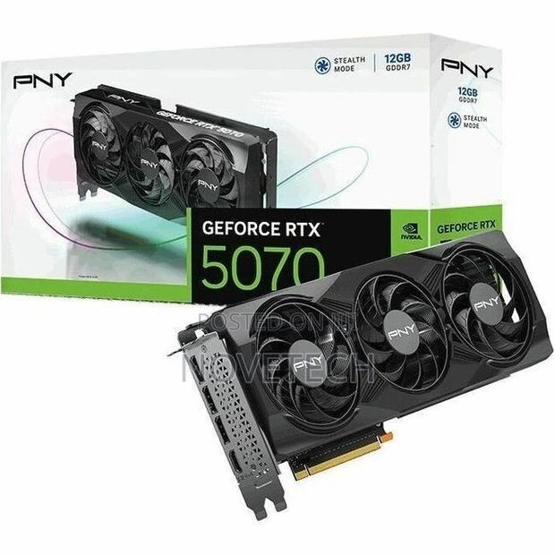 Pny Nvidia Geforce Rtx5070 Triple Fan Gpu 12gb Gddr7 Graphic - main view