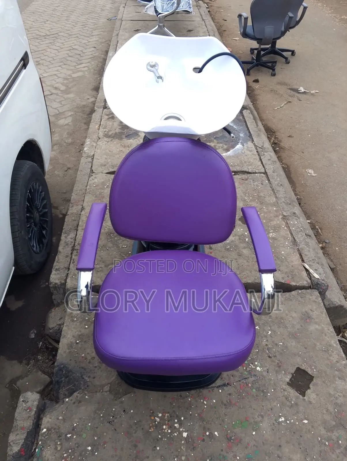 Purple Salon Sink Chair
