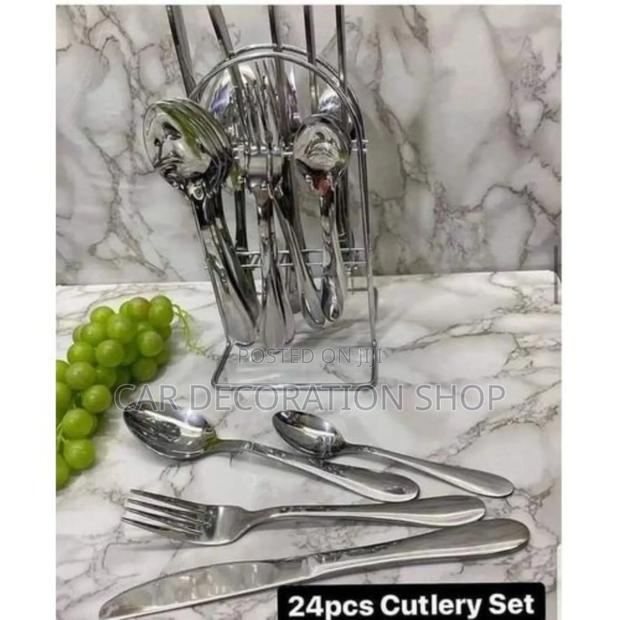 24pc Silver Curtley Set With Holder - main view