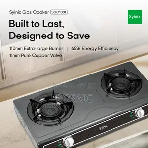 Syinix 2 Burner Stainless Steel Auto Ignition