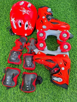 3in1 Red Full Skating Safety Kit Gear 31-42