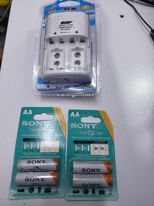 Sony 4pcs Aa Rechargeable Plus Charger - thumbnail 2