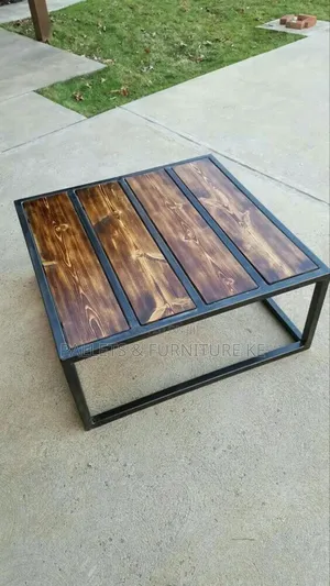 Rustic Steel Coffee Table &56