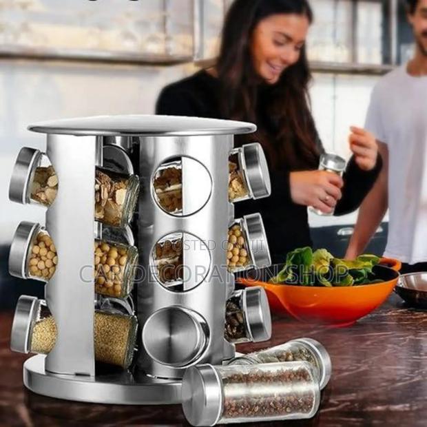 Generic Rotating Spice Rack Countertop Storage Organizer