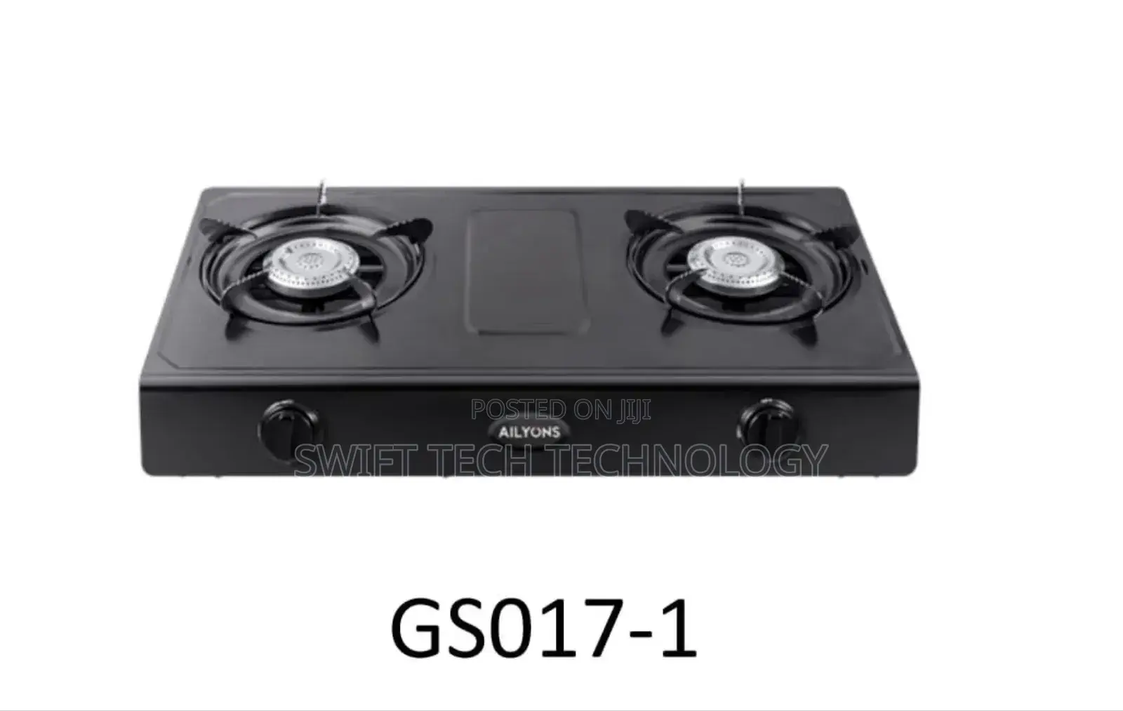 Cooker 2 Burner Black Stainless Steel