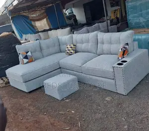 Classy 6 Seater L Seat With Cupholders