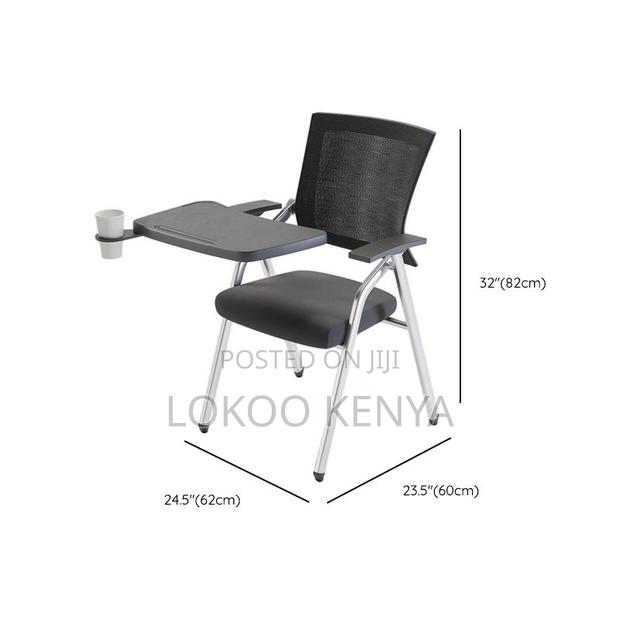 Office Chair :Black Foldable Office Chair - thumbnail 4