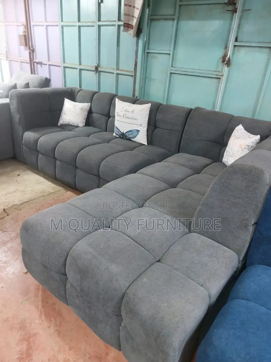 Gray 6 Seater L Shaped Sofa