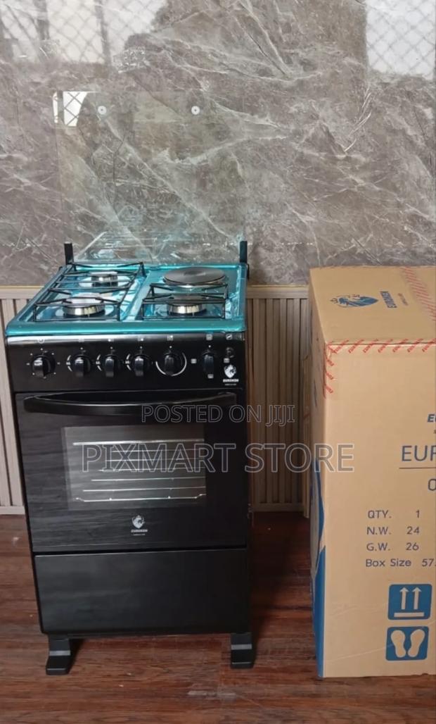 50*55 Euroken Cooker -With 3 Gas Burners and 1hotplate