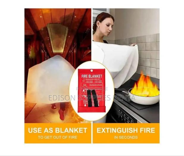 Fire Blankets Emergency Fire Blanket Kitchen Camping Flame Fire Stop - thumbnail 3