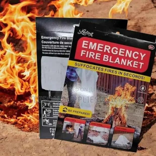 Fire Blankets Emergency Fire Blanket Kitchen Camping Flame Fire Stop - thumbnail 2