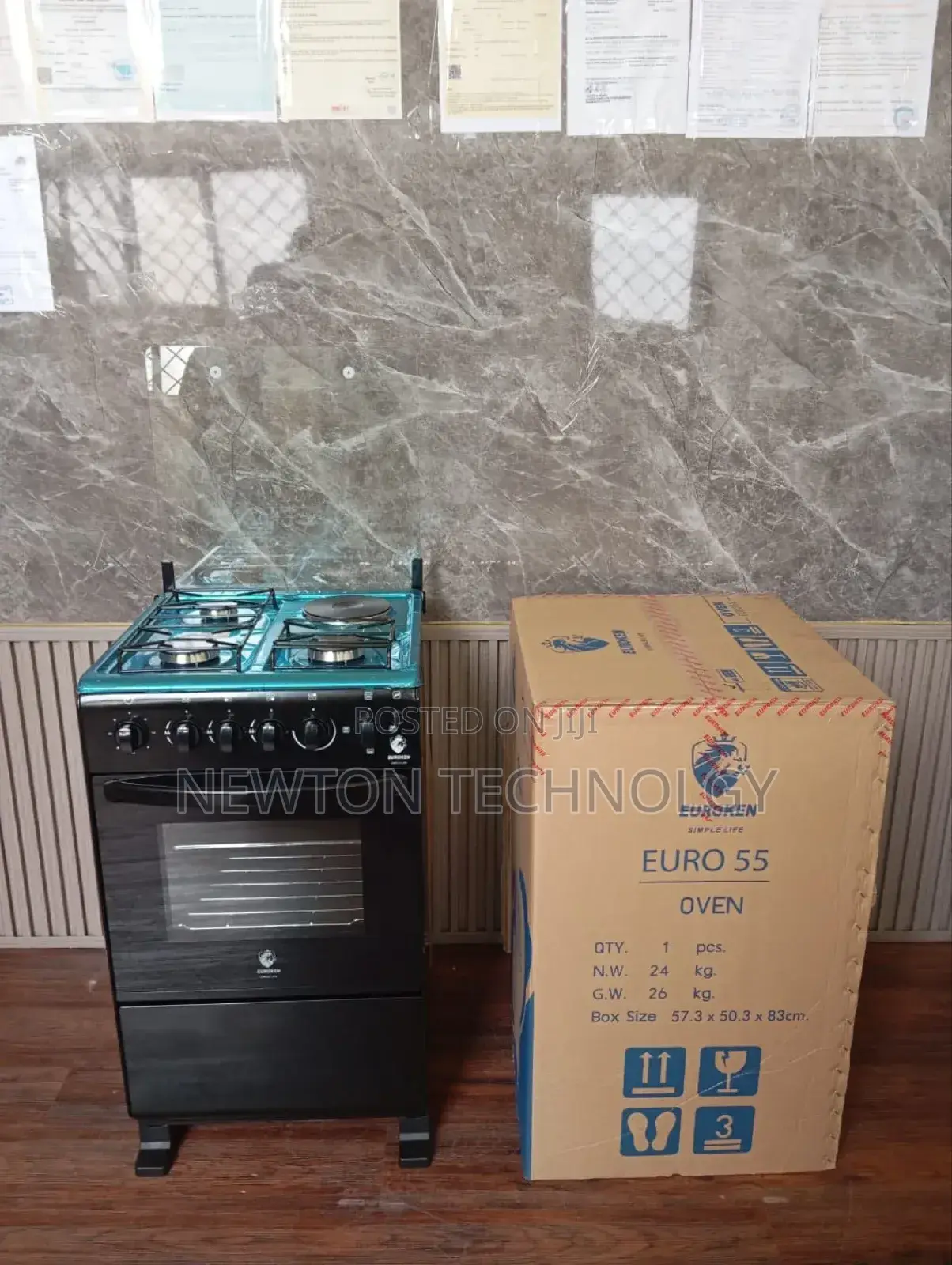 50×55 Euroken 3+1 Standing Cooker With Electric Oven Cooker