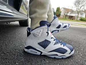 *Jordan 6 Retro "White and Midnight Navy"Jordan Sneaker Shoe