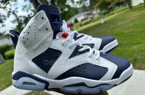 *Jordan 6 Retro "White and Midnight Navy"Jordan Sneaker Shoe