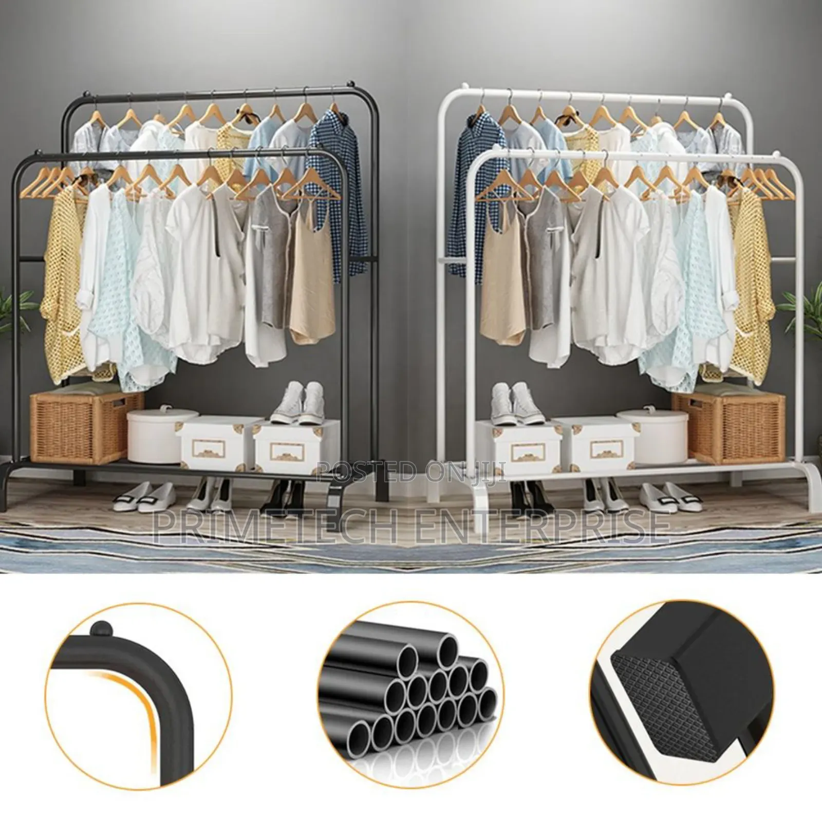 Double Pole/Rod Cloth Rack