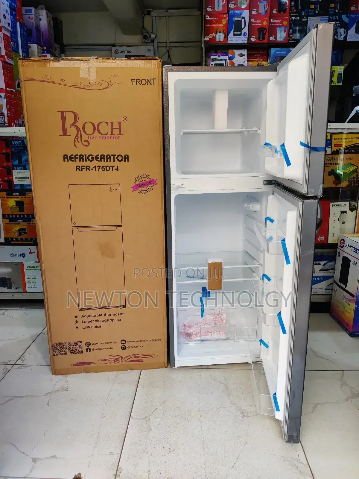 *Roch 138l Double Door Fridge