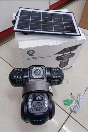 V380 Triple Lens(Trinocular) 4g Simcard Solar PTZ Camera