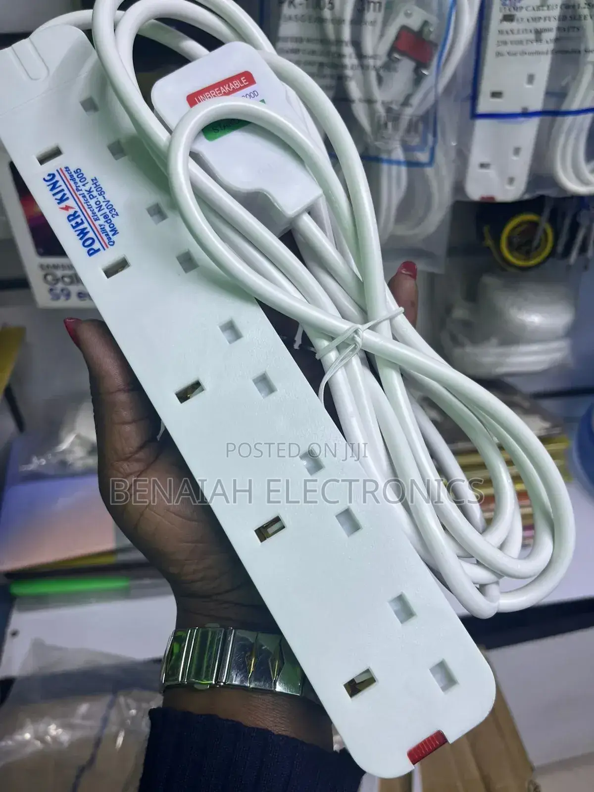 Power King Extension,4 Way,3 Meters Cable