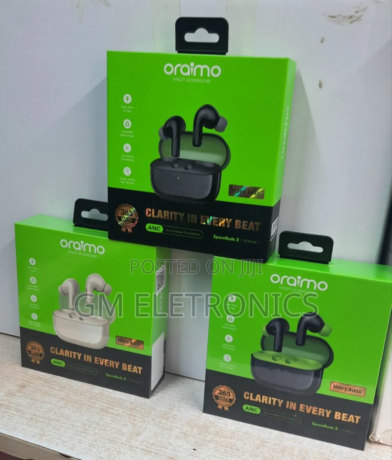 Oraimo Spacebuds Z Anc Wireless Earbuds- Havybass Otw-625