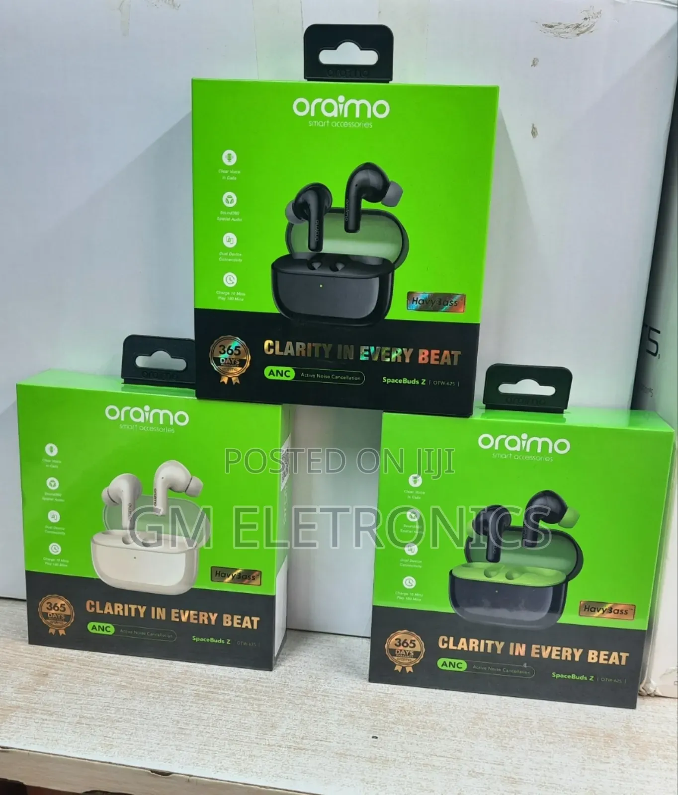 Oraimo Spacebuds Z Anc Wireless Earbuds- Havybass Otw-625