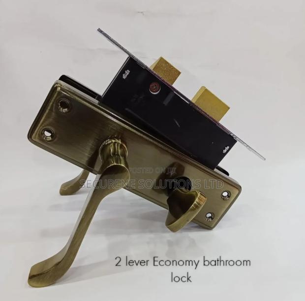 Union Scroll Handle,2 Lever Economy Bathroom Lock