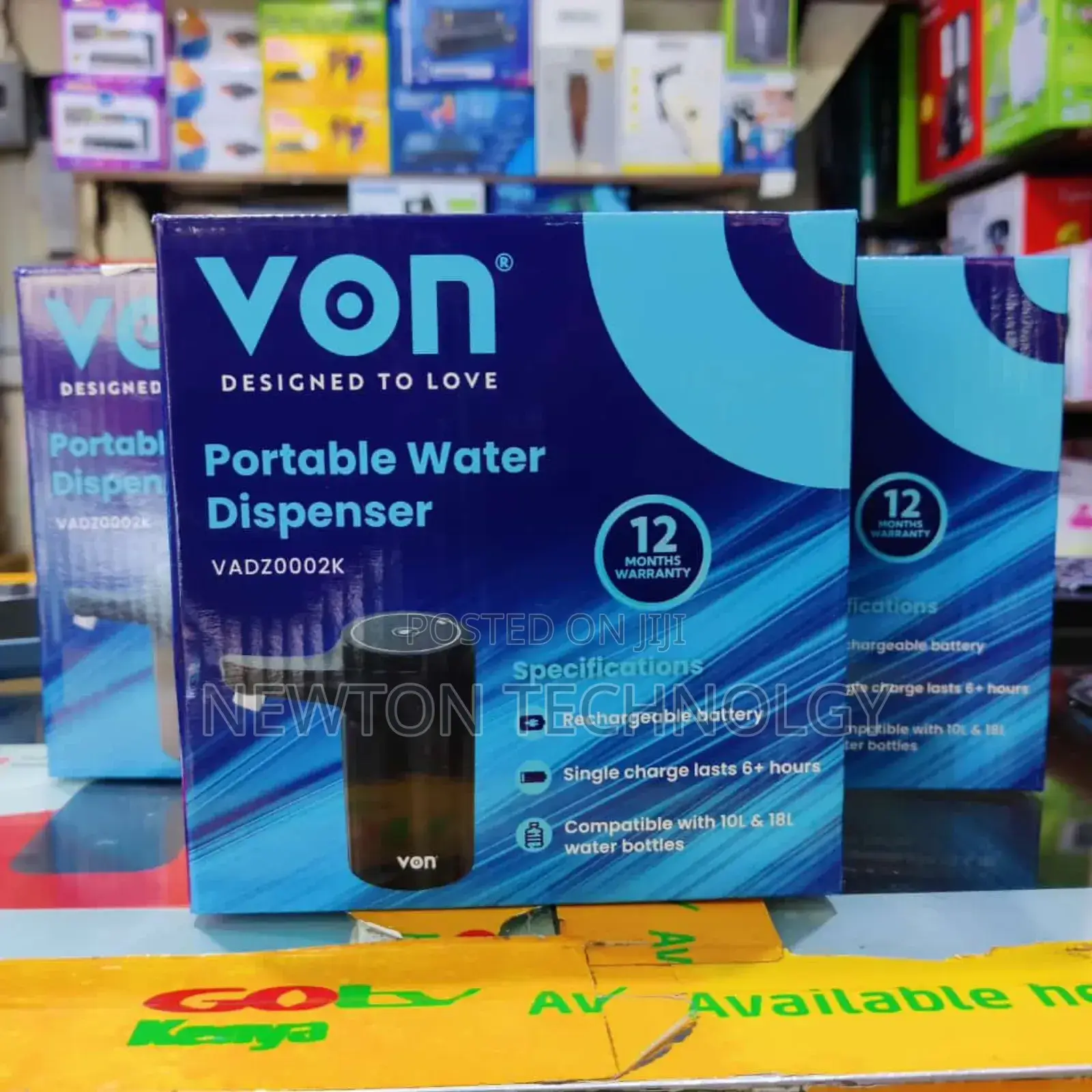 *Von Rechargeable Water Dispenser
