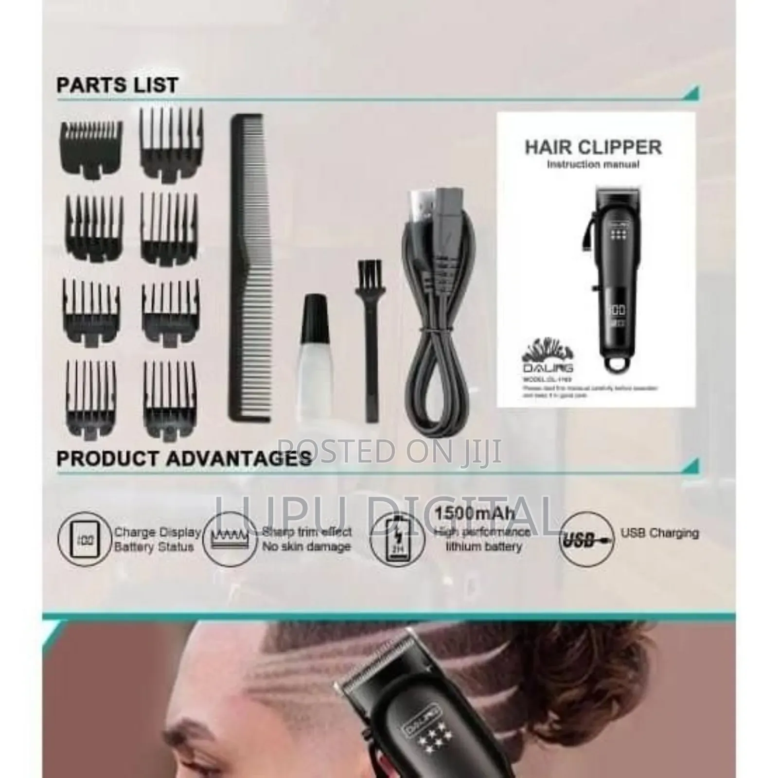 Daling Professional Cordless Hair Clipper