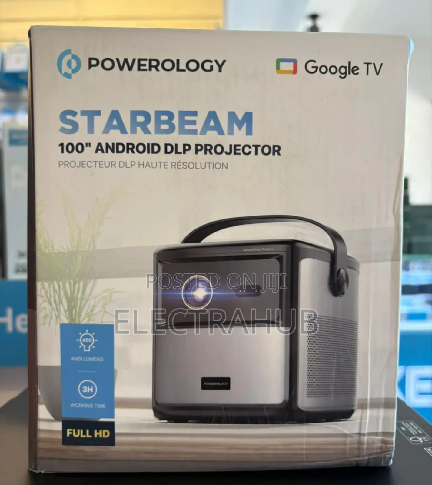 Powerology Starbeam 100" Android DLP Projector New Sealed