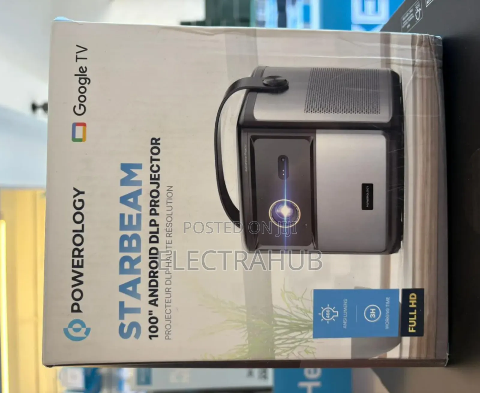 Powerology Starbeam 100" Android DLP Projector New Sealed