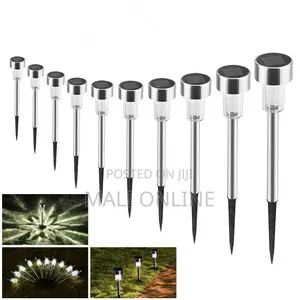 10-pack Solar Led Pathway Stainless Steel Garden Lights