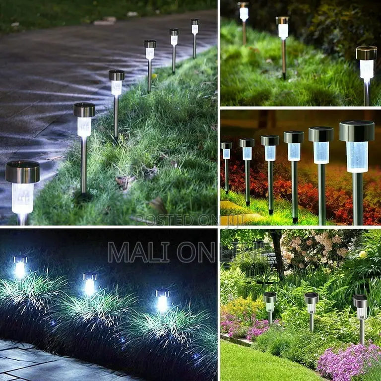 10-pack Solar Led Pathway Stainless Steel Garden Lights